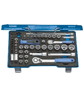 JUEGO DE LLAVES DE VASO 3/8"" + 1/4"", 50 PIEZAS 2075695 GEDORE